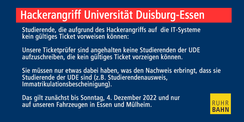 Wichtiger Hinweis für die Studierenden der <a href="/unidue/">Uni Duisburg-Essen @unidue.bsky.social</a>