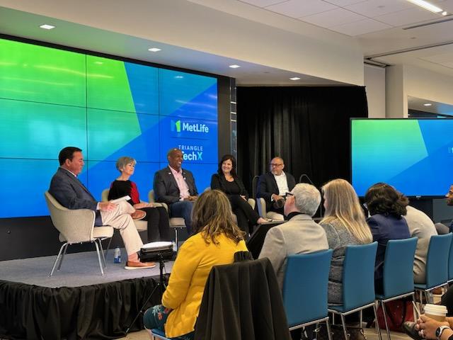TimothyHumphrey's tweet photo. Had a great time being a panelist on @MetLife's Triangle Tech X discussing the role of mentorship in helping women succeed!  #ttx2022 https://t.co/Ts9YpfF6LM
