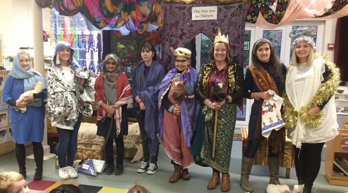 On the eve of December; it can only mean one thing at Dorking Nursery School - the staff nativity to share the Christmas story with the children! What an all star cast! #dorkingnurseryschool #wearedorking