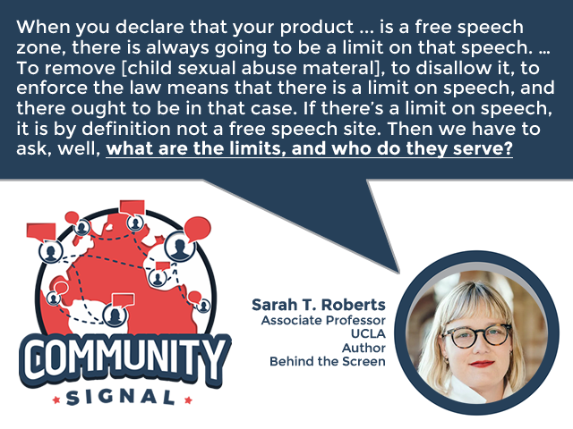 “When you declare that your product, your site, your platform, your service is a free speech zone, there is always going to be a limit on that speech. … Then we have to ask, well, what are the limits, and who do they serve?” –<a href="/ubiquity75/">Dr. Sarah T. Roberts ubiquity75@mastodon.social</a>

▶️communitysignal.com/elon-musks-que…