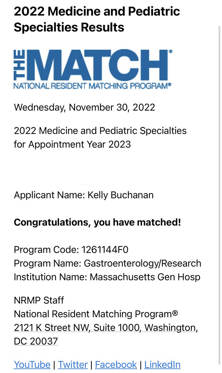 Kelly Buchanan (@kellybuchs) on Twitter photo So thrilled to have matched at MGH for GI Fellowship!!! Ever thankful to my mentors at <a href="/MGH_GI/">MGH Division of Gastroenterology</a> <a href="/mghmedres/">MGH IM Residents</a> <a href="/gutbrains/">The Bohórquez Lab</a>. I cannot wait to start!! So thrilled to have matched at MGH for GI Fellowship!!! Ever thankful to my mentors at <a href="/MGH_GI/">MGH Division of Gastroenterology</a> <a href="/mghmedres/">MGH IM Residents</a> <a href="/gutbrains/">The Bohórquez Lab</a>. I cannot wait to start!!