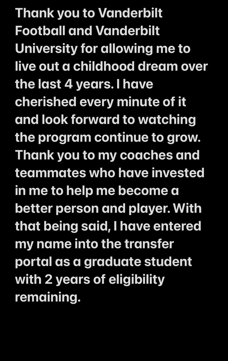 joel_decoursey's tweet photo. New beginnings. Thank you @VandyFootball https://t.co/rJOshUvQZD