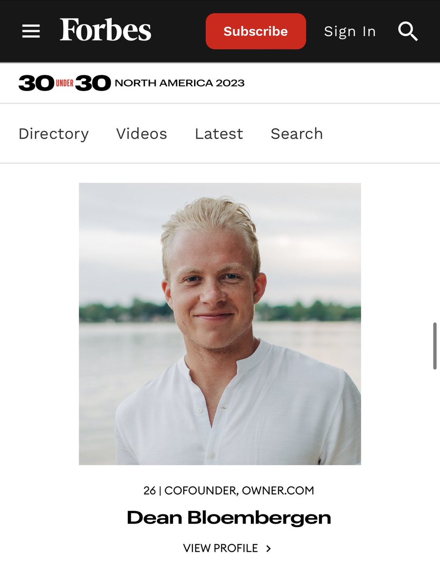 Incredibly grateful to be included in the 2023 @ForbesUnder30 list! 🎉 It’s nice to be recognized, but it’s seriously only due to the massive impact @adamguild and the team @owner is having together. It’s a very special group I’m fortunate to be building w/every day 🚀