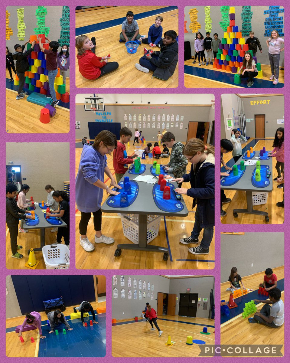 Lone Stars enjoyed our cupstacking stations! Thank you <a href="/CoachKeraCreate/">CoachKera Creations</a> for the stations!! <a href="/LindseyElem/">Lindsey  Elementary</a> 😊😊😊