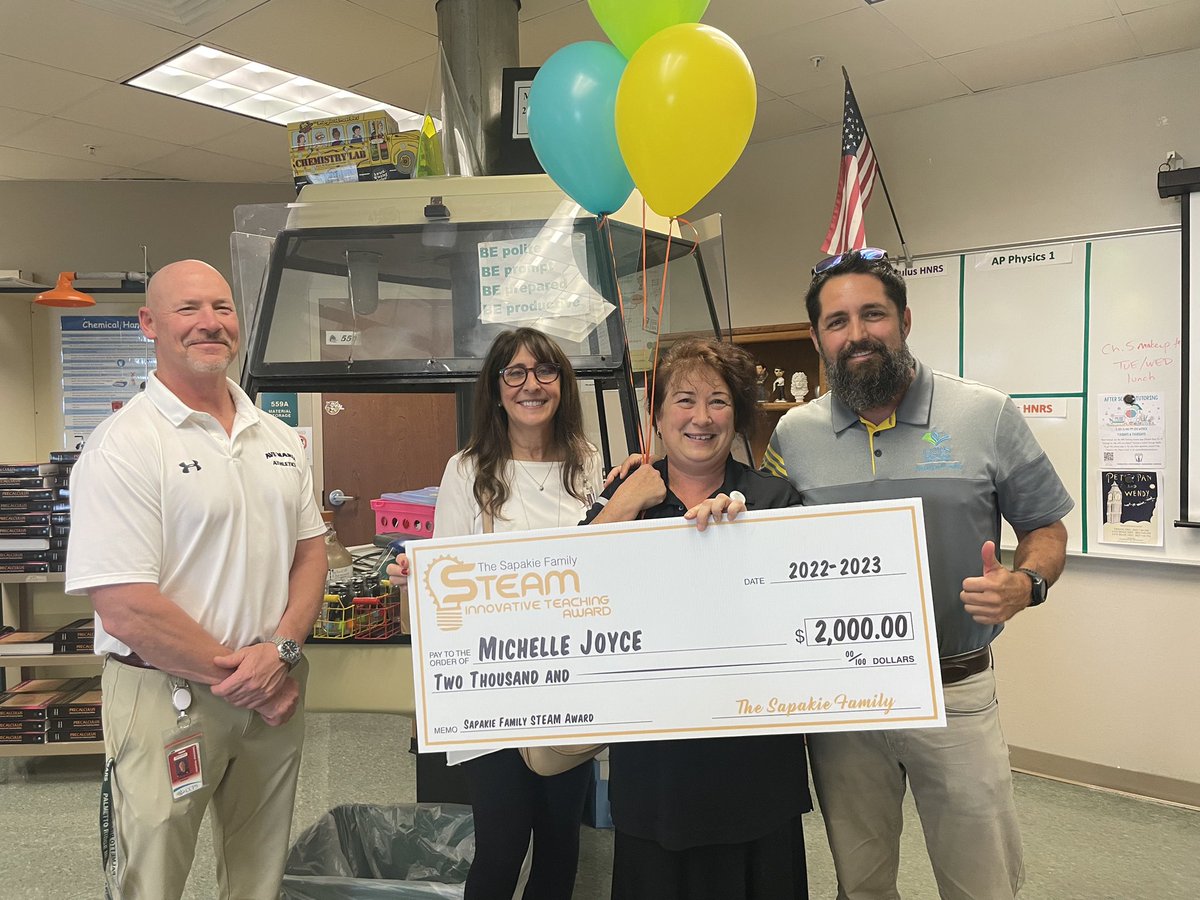 Lindy George (@lindygeorge444) on Twitter photo Congratulations to Michelle Joyce <a href="/PalmettoRidgeHS/">Palmetto Ridge</a> for receiving the Sapakie STEAM Grant! <a href="/ccpssteam/">@CCPSSTEAM</a> <a href="/collierschools/">Collier County Public Schools</a> Congratulations to Michelle Joyce <a href="/PalmettoRidgeHS/">Palmetto Ridge</a> for receiving the Sapakie STEAM Grant! <a href="/ccpssteam/">@CCPSSTEAM</a> <a href="/collierschools/">Collier County Public Schools</a>