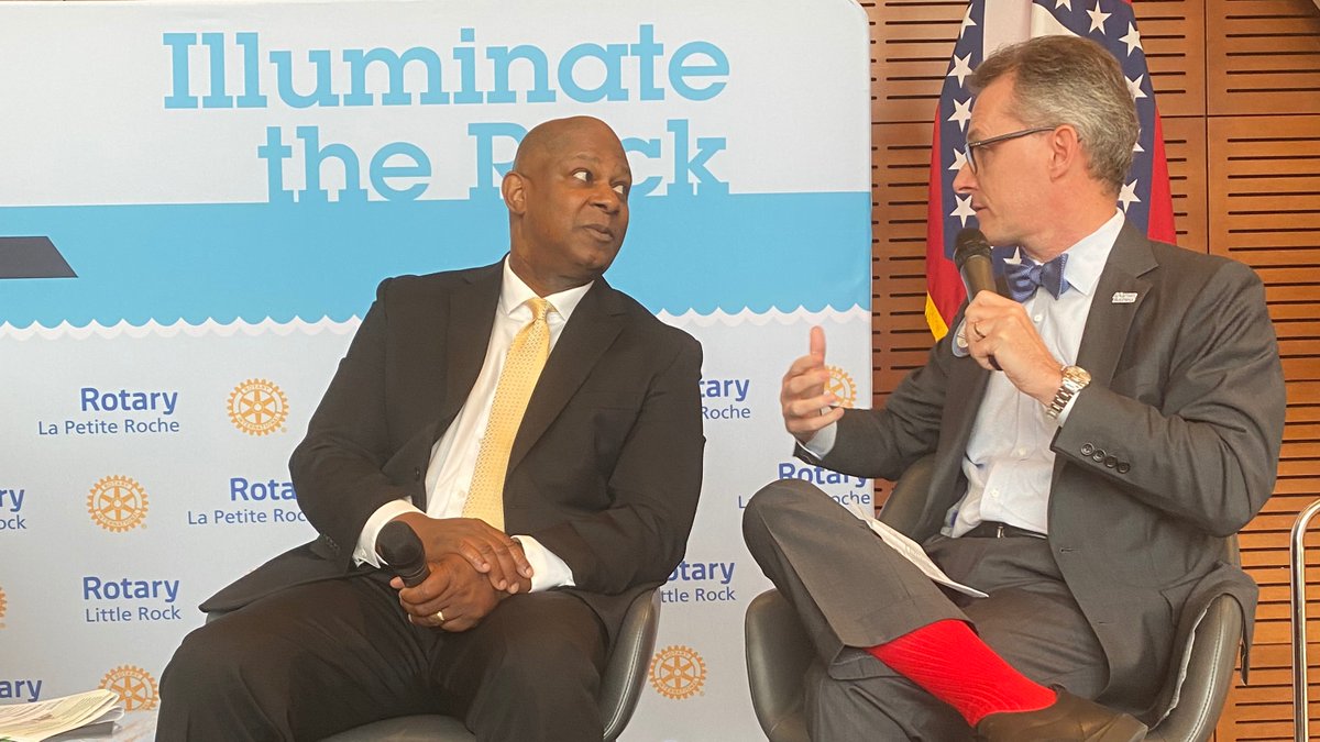 RotaryClub99's tweet photo. Thank you to our “Investing in Our Future” panelists Larry Clark Sr., @fitzhill and @raymondomarlong for a positive conversation on how we can make a lasting impact mentoring our youth. Thank you, @MitchBettis, for moderating. @bbbscentralar @ArkBaptist @ABPG #IlluminateTheRock https://t.co/Gj2KiXmURR