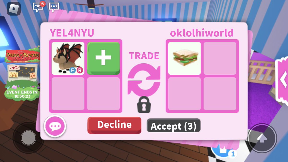 catslovemikki's tweet photo. @Lcvelylivvv is a scammer (check thread) #adoptmetrade

So I traded with @LIAMNdY0u, and they scammed me, I was giving a fr bat dragon for $50 robux gc, but they unfortunately scammed me, @Lcvelylivvv was our mm, but it was allegedly their alt, more ss below, adding more later https://t.co/4IxsPHN40U