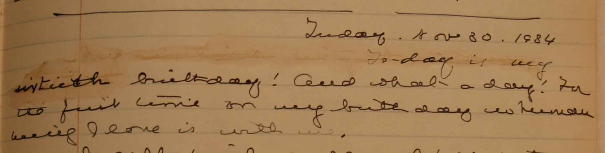 #LucyMaudMontgomery was born #OnThisDay in 1874. Here’s a passage from her journals commemorating her 60th birthday in 1934, “what a day!”