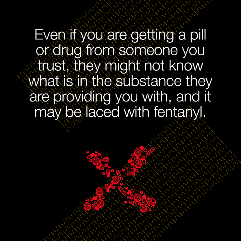 AdCouncil's tweet photo. Fentanyl is a dangerous opioid that’s 50x more potent than heroin. So why is it being laced into other drugs or used to make fake pills? Get the facts and keep yourself safe.