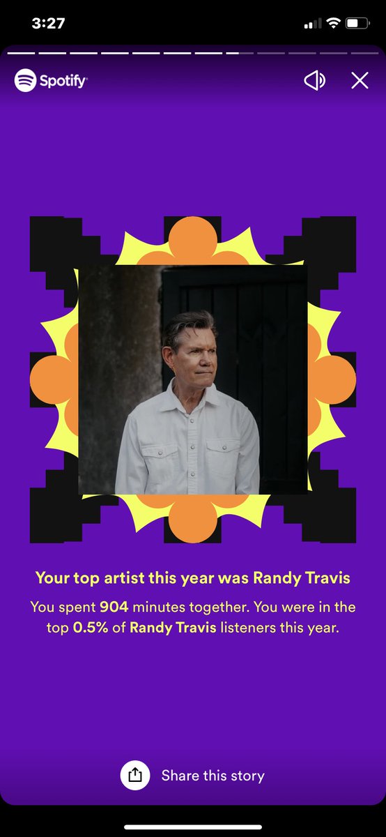 JordynHess's tweet photo. Thanks for spending 904 minutes with me this year @randytravis https://t.co/UkhsE3MMsJ