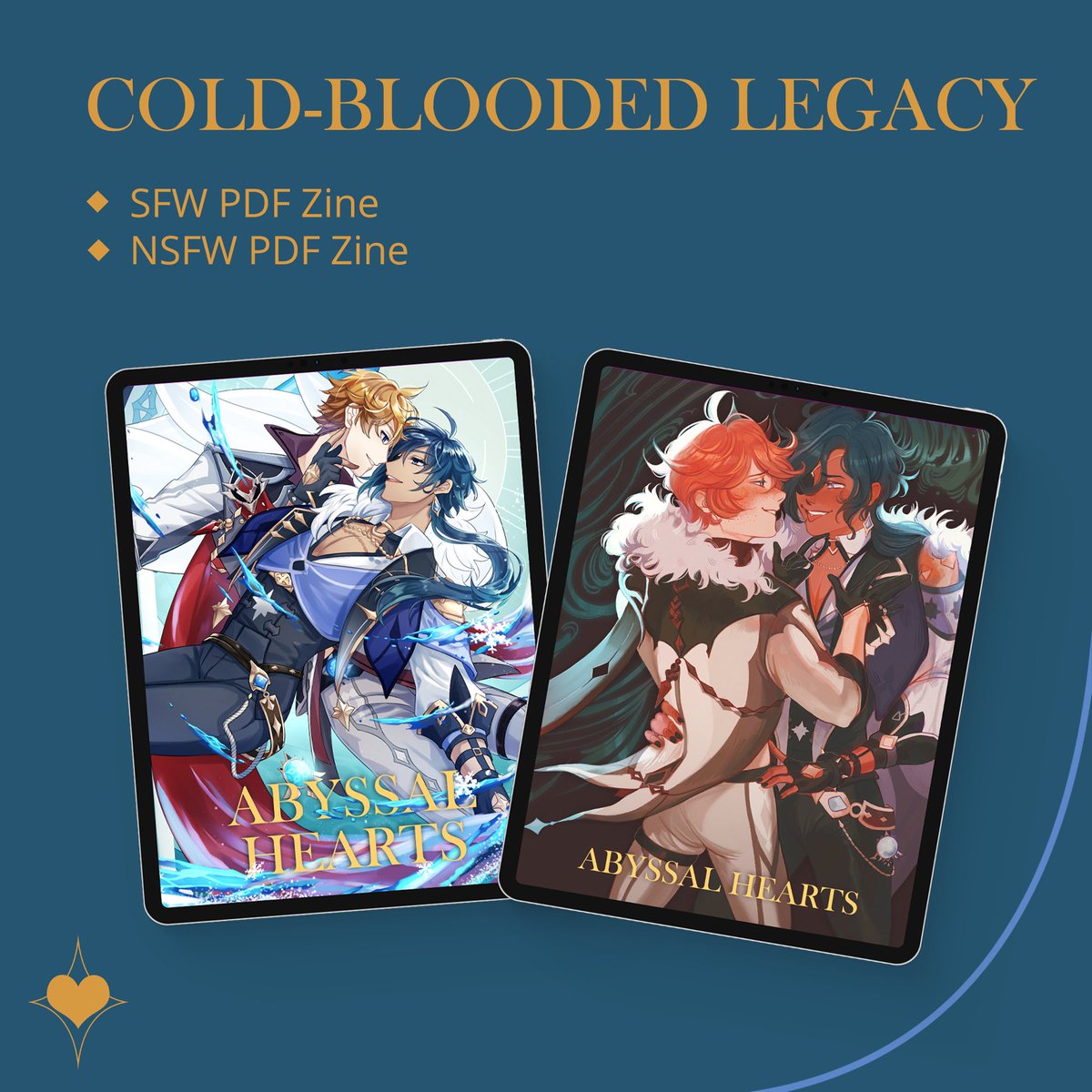 ChaeyaZine's tweet photo. It's also your last chance to get one of our PDF-Only Bundles!  

Cold-Blooded Legacy Bundle (both SFW and NSFW PDFs) - $25 USD
Riptide Bundle (SFW PDF Only) - $15 USD
Formless Heart Bundle (NSFW PDF Only) - $15 USD https://t.co/MblhZ5K25c