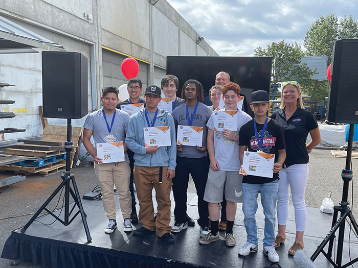 After six weeks of hands-on experience in piping, plumbing, and sheet metal, nine Auburn School District students in the #HeavyMetalSummerExperience program celebrated graduation. #SMACNA #smacnacontractor #sheetmetal #hvac #sheetmetalcareer  <a href="/HermansonCo/">Hermanson Company</a>