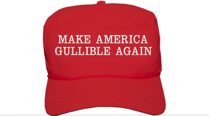 Dear Republicans

YOU'VE BEEN PLAYED

We were NEVER the target

You were

He was never a Billionaire. His peak wealth was a $400 million inheritance, which he destroyed. Trump owes $1.1 Billion

He PLAYED YOU

Still wearing his hat?

MAGA = Make America Gullible Again
#TrumpTaxes