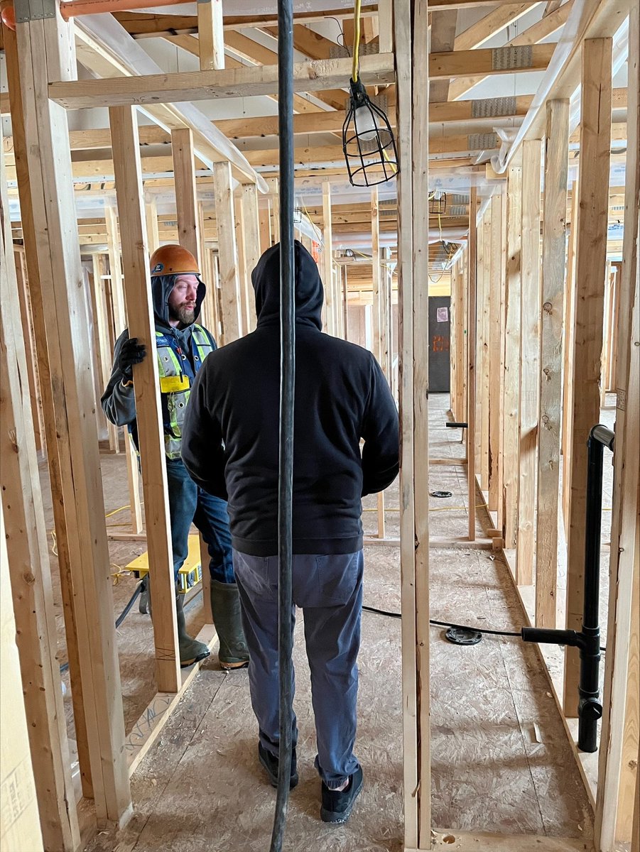 SiksikaFamily's tweet photo. Krawford Construction was able to give some of SFSC staff members  a brief tour in one of twelve new facilites in the Children and Family Village located on the Siksika Nation. 
The new facilities are scheduled to be finished in the upcoming year of 2023. #SiksikaFamilyServices https://t.co/dkUqOpj4QZ