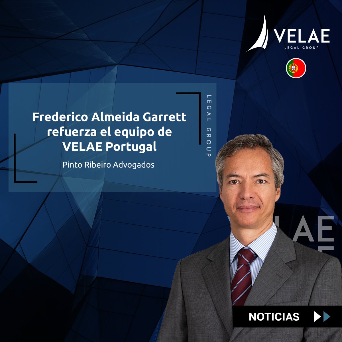 #Noticias Velae | Compartimos la noticia de Advocatus, donde se informa sobre el fortalecimiento del equipo con el reciente ingreso de Frederico Almeida Garretti a 𝗩𝗲𝗹𝗮𝗲 𝗣𝗼𝗿𝘁𝘂𝗴𝗮𝗹 Pinto Ribeiro Advogados
Lee la noticia completa bit.ly/3OR6iQo
#VelaeLegalGroup