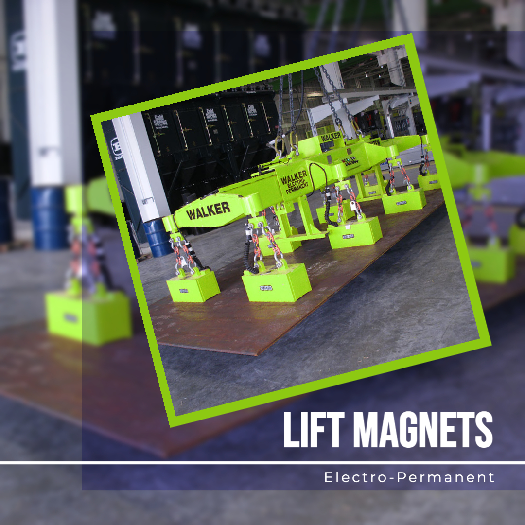 It's Walker Wednesday! This bad boy looks good! The Walker electro perm plate lifting system is a safe and fast way to move steel plates. The electro permanent design is engineered to hold plates even if there is a loss of power! Gorgeous and practical :)