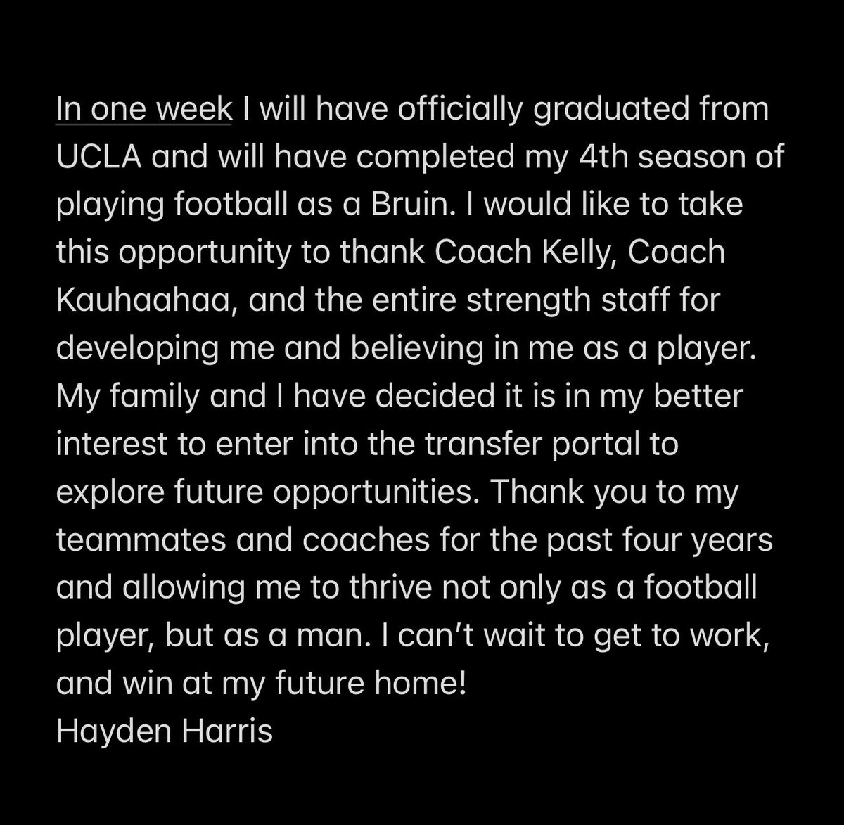 haydenharris46's tweet photo. DL/ATH: Graduate Transfer with 2 years of Eligibility! Open to all opportunities! https://t.co/SVp2JWGL8a
