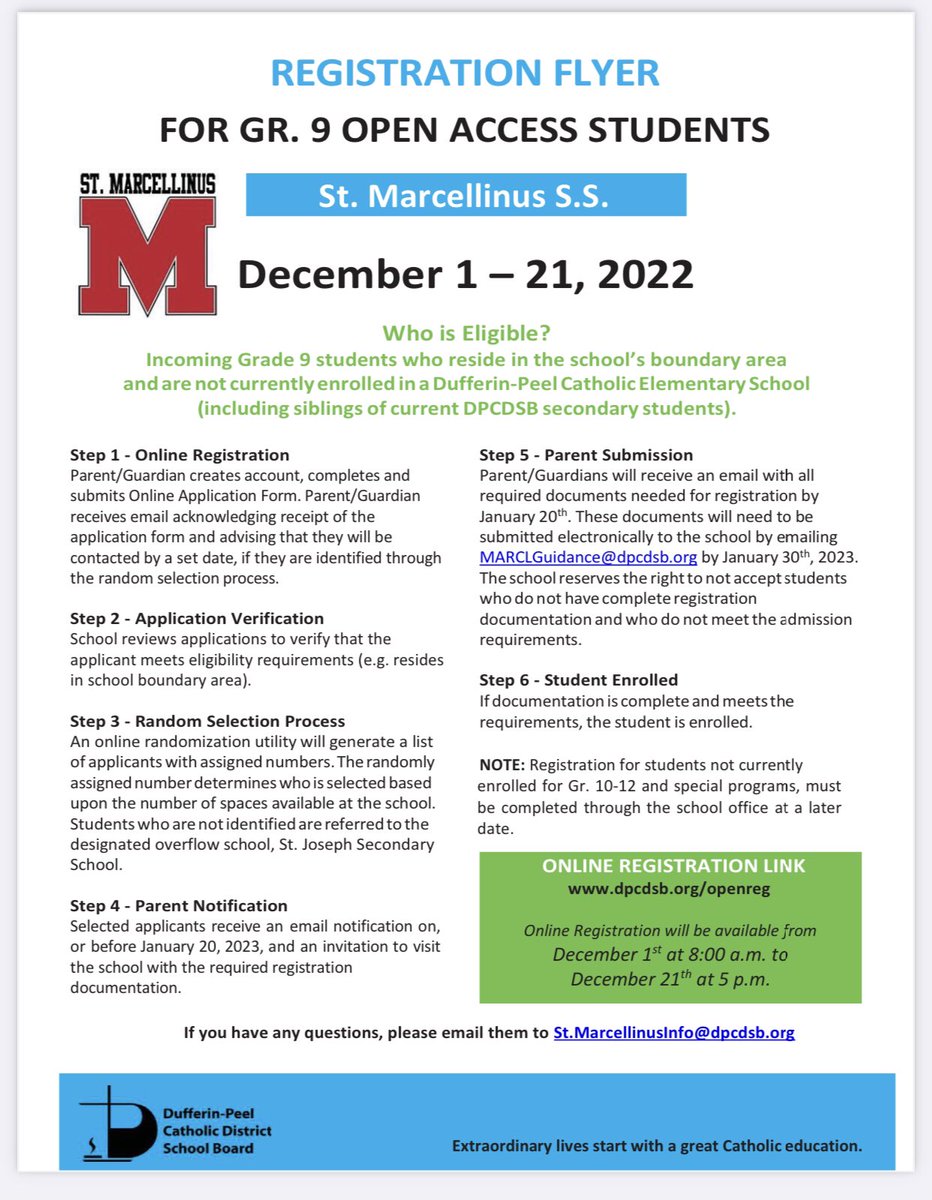 Please note that our registration process for open access students  begins tomorrow. See details below.