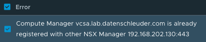 graton_cleric's tweet photo. Is it possible valid to do NSX Federation with:
2 sites
1 global manager cluster spanning across the two sites (active/passive)
2 local managers clusters
1 vCenter
It seems that you cannot connect more than one NSX local manager to one vCenter?
/cc @vmnsx @hari5611 https://t.co/epGeDLynSU