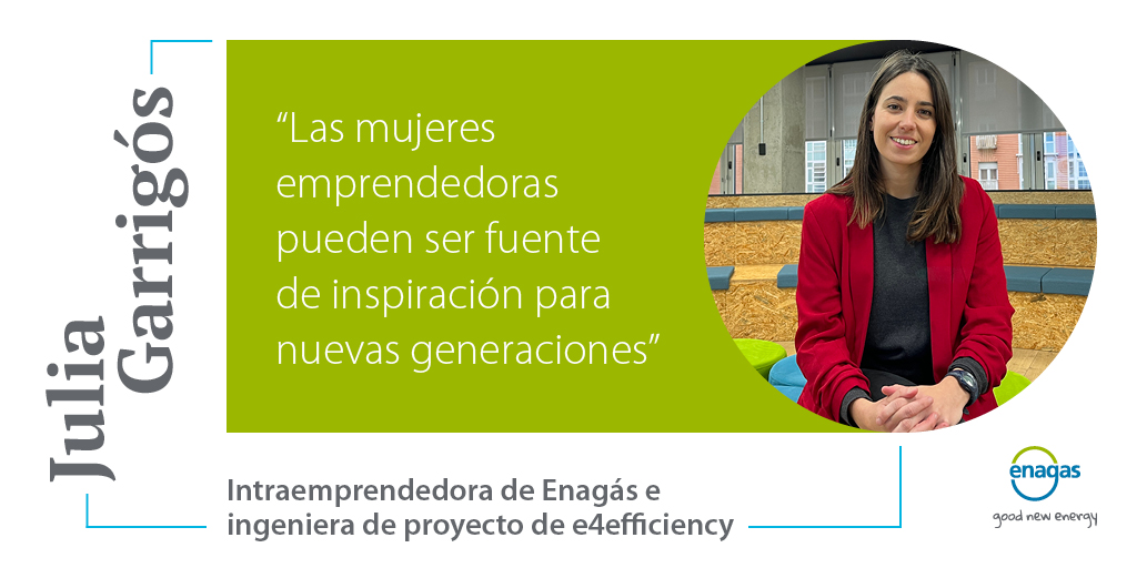 enagas's tweet photo. Julia Garrigós fue finalista en 2018 de #IngeniaEnergyChallenge de @EnagasEmprende con una idea para aprovechar el frío residual del GNL en las plantas de regasificación.
Hoy, nuestra intraemprendedora contribuye a ello con su trabajo en #E4Efficiency 👉 https://t.co/ntJeubujKj https://t.co/33zVkabjfg