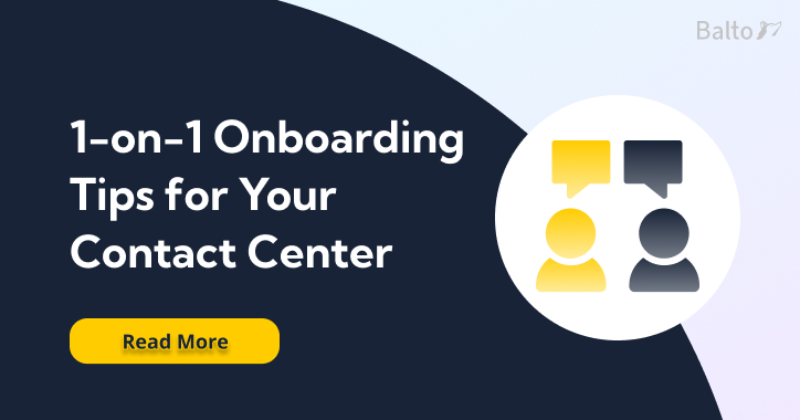 Why is 1-on-1 onboarding critical for contact centers? It sets your agents up for long-term success. ⭐️

Enhance your onboarding with these 4 best practices. ⇩

#contactcenter #callcenter #ai #onboarding #agentcoaching  social.balto.ai/u/7MdYN1