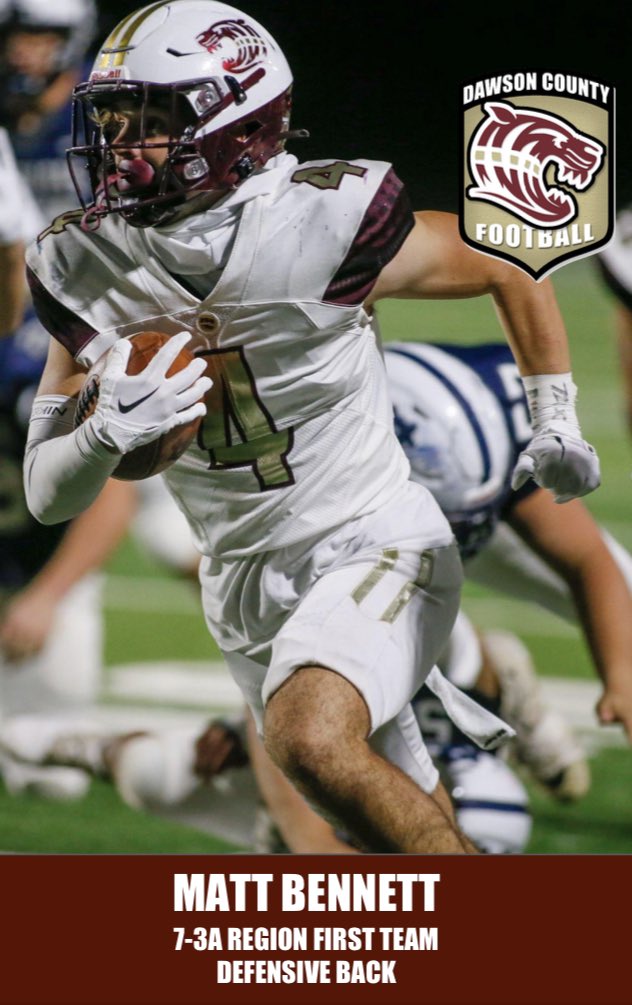football_dawson's tweet photo. Congrats to @mattbennett_4 on being named 1st Team DB for region 7AAA https://t.co/T3x1j1aKP5