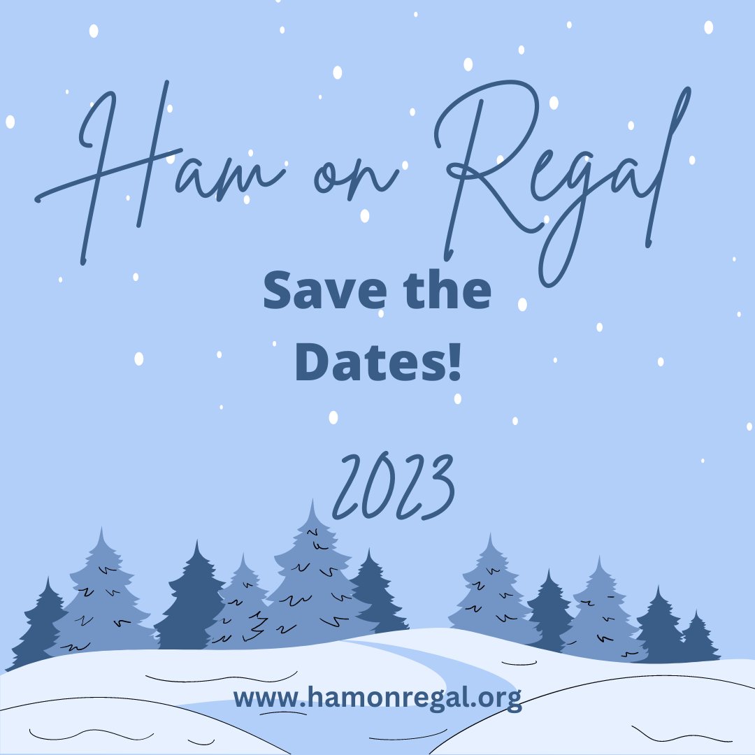HamonRegal's tweet photo. Ham on Regal 2023 is just around the corner! New to Ham on Regal? Join us for a New Member #Orientation on 1/4/23 at 7pm and come see what the show is all about!! Then, join us on 1/7/23 at 2pm for the 60th Anniversary Ham on Regal OPENING DAY!!!!!!! #fundraiser #spokane https://t.co/Qgkj58VrXn
