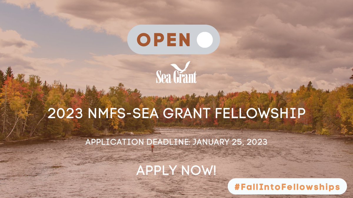 #FELLOWSHIP OPPORTUNITY! 
#Phd #students➡️#apply here:  

@whoi_academic @WHOI  #fallintofellowships #seagrant #scientist #scientistlife #capecod #oceanscience #marinescience #jobs #jobsearch #ApplyNow 