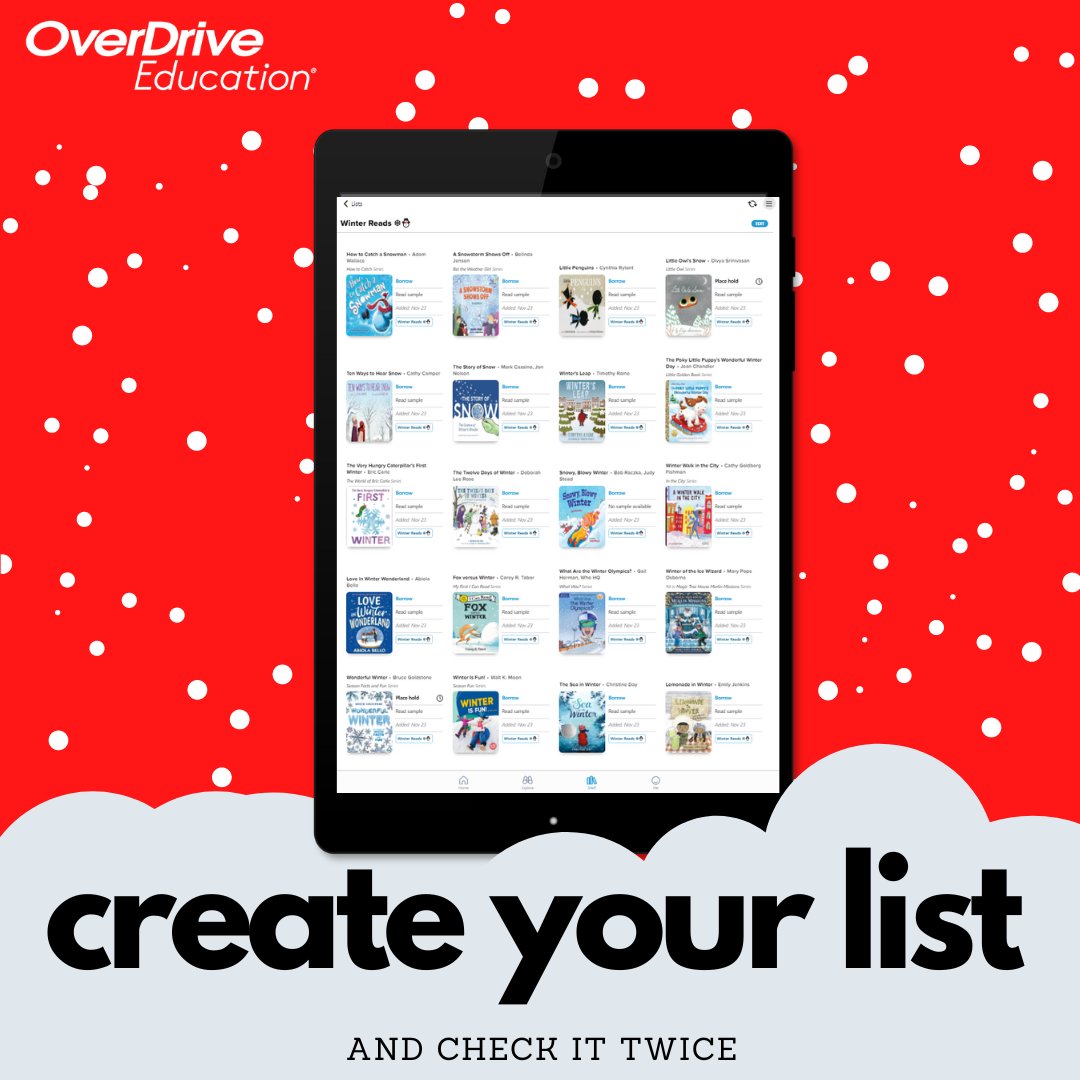 Sorareadingapp's tweet photo. Did you know you can create your own reading lists in Sora? When searching for titles, just tap the "Add to List" button. You can add to an existing list or create a new one! View your lists under the Shelf tab. Learn more: https://t.co/2mdMVmNsAl
#TipTuesday #WinterReads https://t.co/lAss7Nyrcl