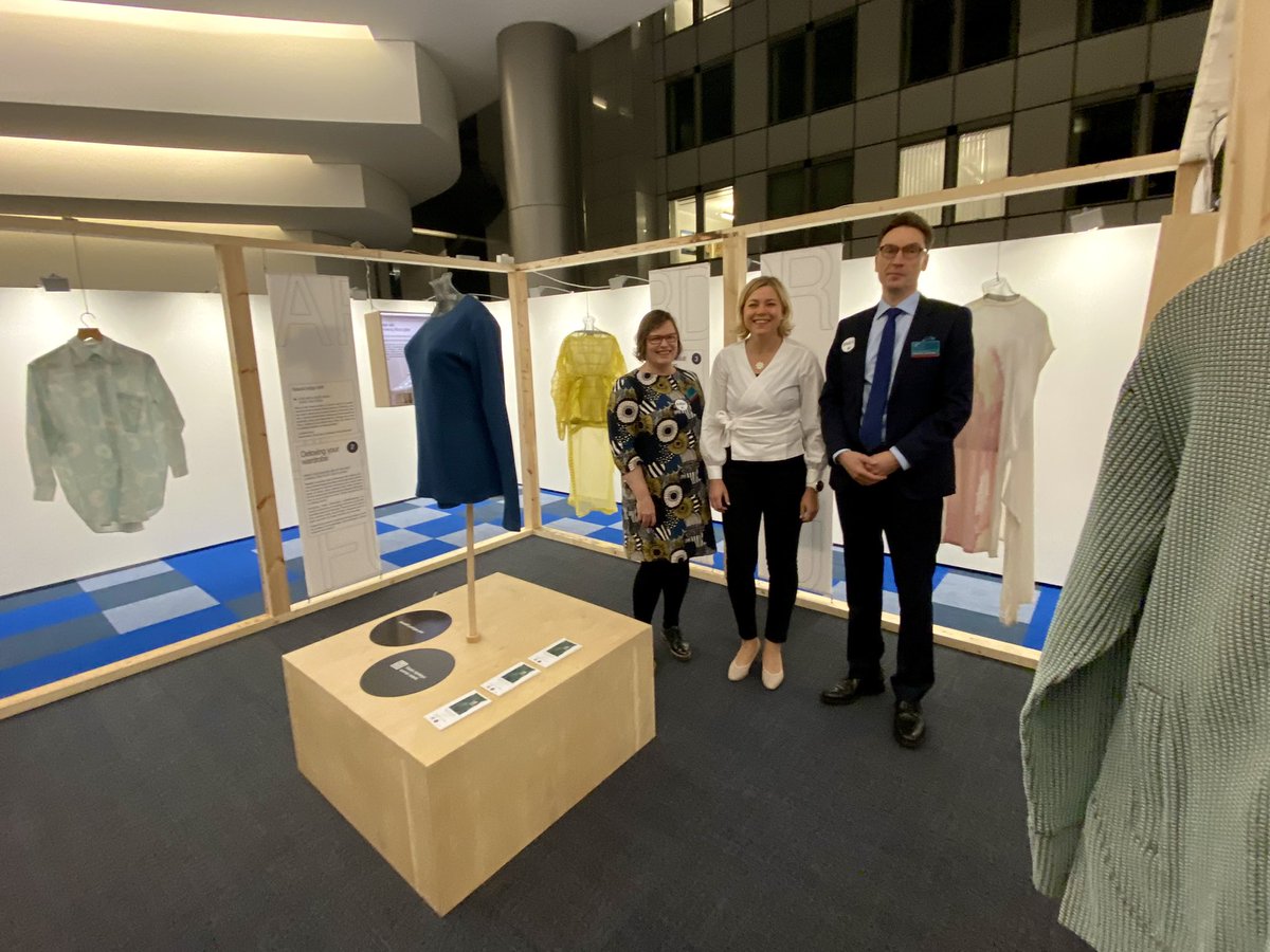 Henna Virkkunen (@hennavirkkunen) on Twitter photo Happy to host <a href="/AaltoUniversity/">Aalto University</a>’s the Wardrobe of the Future Exhibition showcasing sustainable solutions and experiments for the fashion and #textile industry. The new #EU #textilestrategy should strive for a sustainable and competitive #industry 🇪🇺 1/3 #NewEuropeanBauhaus Happy to host <a href="/AaltoUniversity/">Aalto University</a>’s the Wardrobe of the Future Exhibition showcasing sustainable solutions and experiments for the fashion and #textile industry. The new #EU #textilestrategy should strive for a sustainable and competitive #industry 🇪🇺 1/3 #NewEuropeanBauhaus
