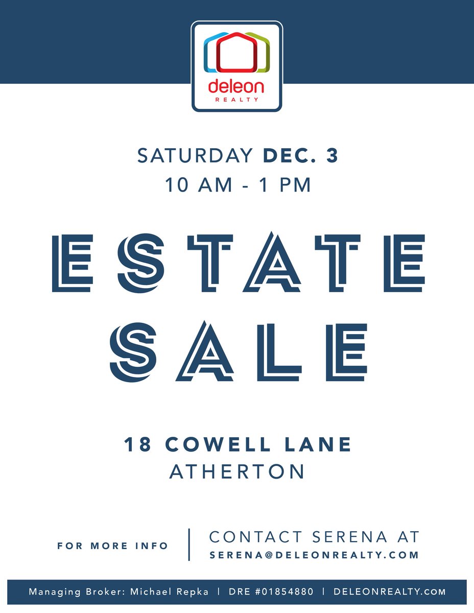 Estate sale happening this Saturday in #Atherton 🛍🛒 #estatesale #garagesales #vintage #bayarea