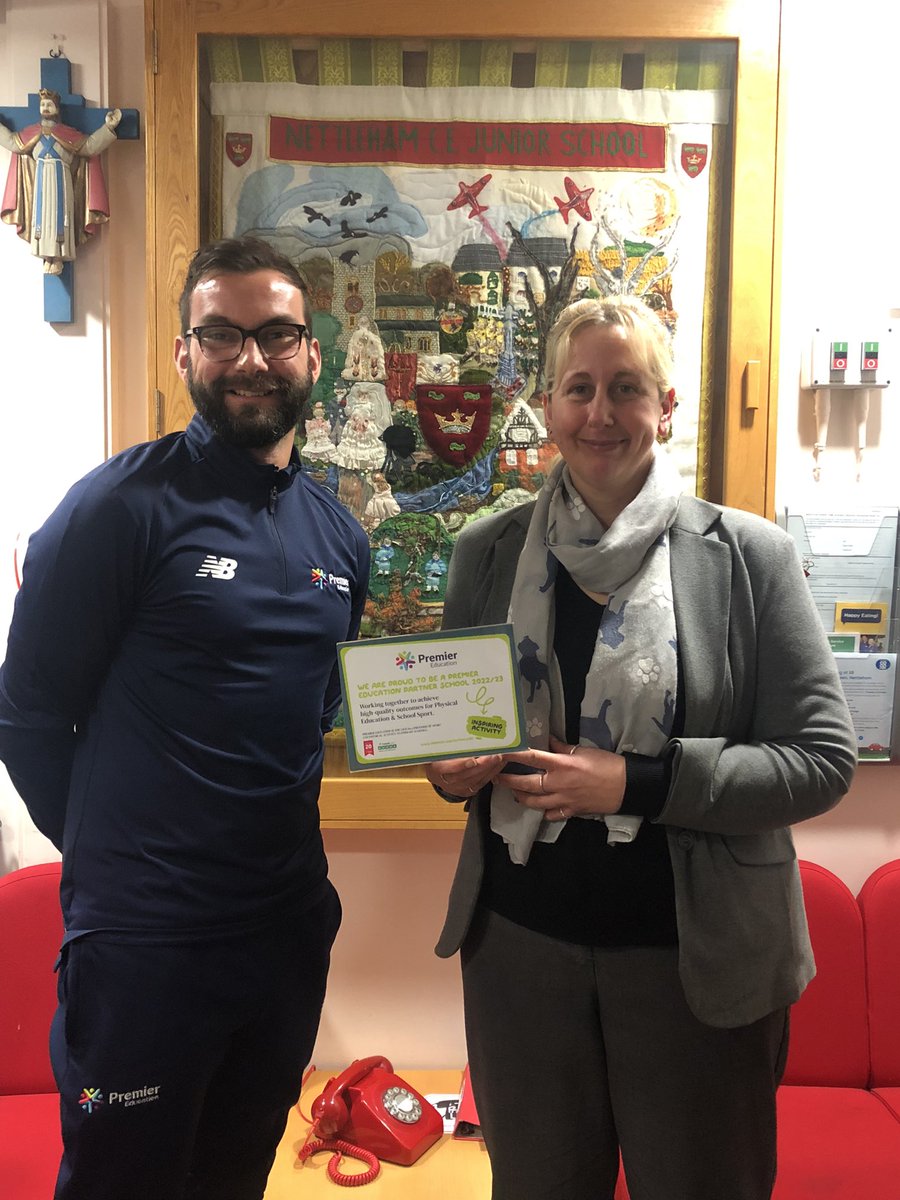 Another school partnership certificate handed over too <a href="/nettlehamjunior/">Nettleham Junior</a>. A school who follows our curricular provision and our enrichment programme, allowing children to gain experience in different kinds of sports. 🤺🏹🤸‍♀️