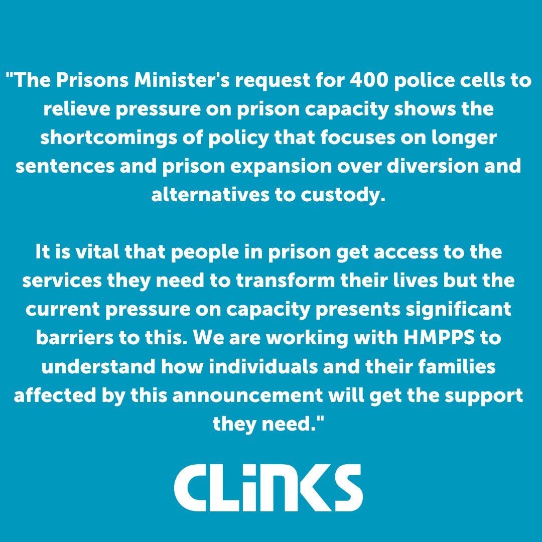Clinks response to Minister Hinds' oral statement in the House of Commons today.