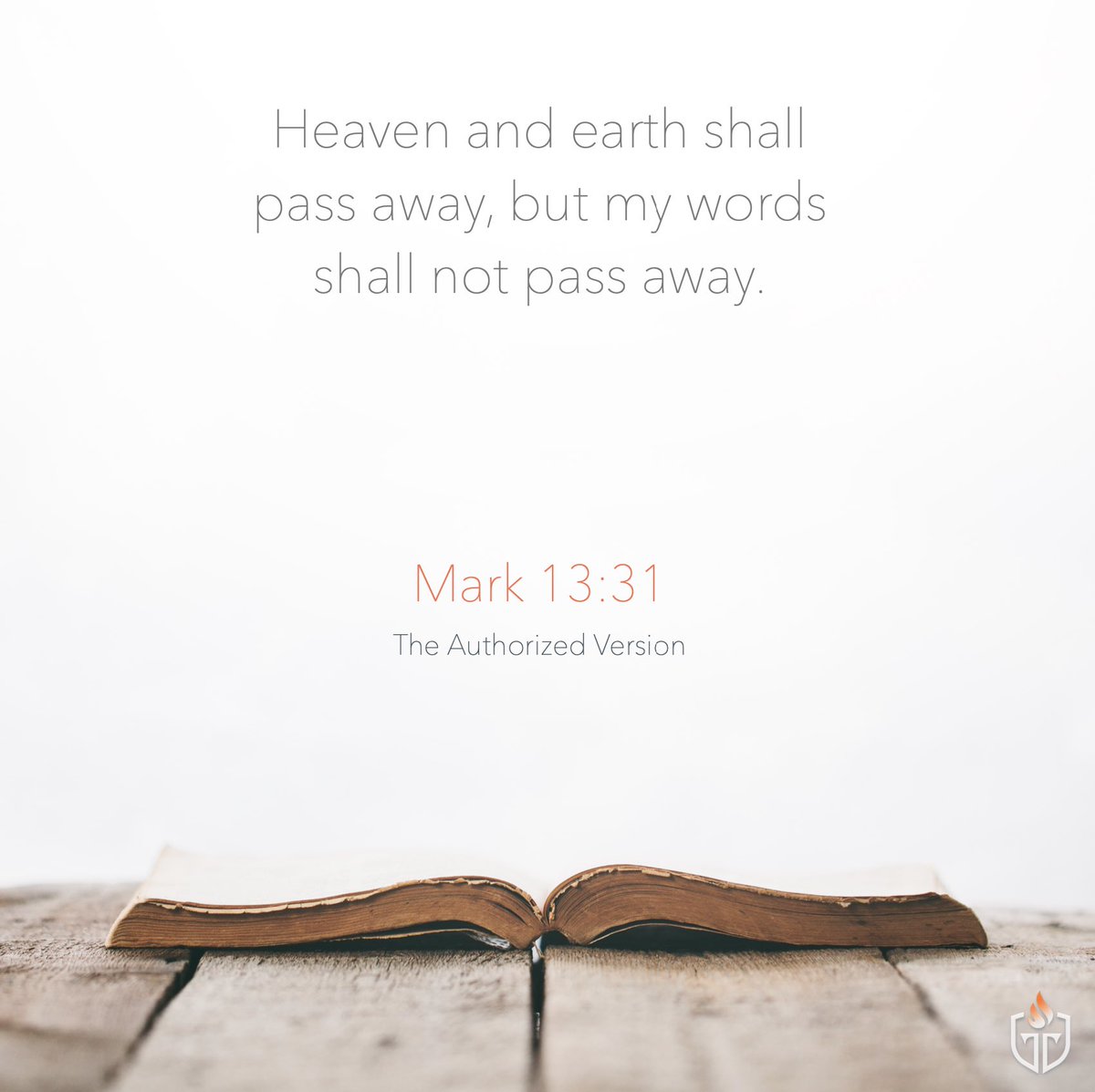thetextkeptpure's tweet photo. Heaven and earth shall pass away: but my words shall not pass away - Mark 13:31 Authorized (King James) Version 

#KJV #gospel #reformed #verse https://t.co/LM1MO6Ti5x