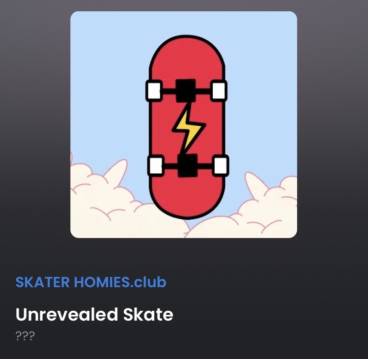 Waited long for these and minted a bunch. I really wish ⁦<a href="/skaterhomies/">SKATER HOMIES | 🛹️MINT END 31 DECEMBER</a>⁩ to flourish as THE pioneering Web3 skateboarding project! 🌱 Really appreciate the team and ⁦@digital_dan2 for the constant support and advice. Can’t wait for them to be revealed🙈LFG 🛹⚡️