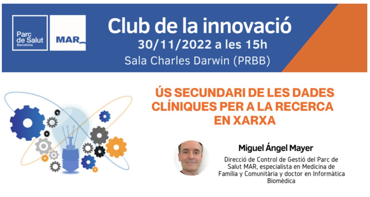 Miguel-Angel Mayer (@mmayerp) on Twitter photo Avui hem parlat en el Club de la Innovació del <a href="/hospitaldelmar/">Hospital del Mar</a> de l'ús secundari de dades per #recerca en xarxa i de les iniciatives que participem <a href="/IMI_EHDEN/">EHDEN</a> #OHDSI i #DARWINEU <a href="/jordimartinez67/">Jordi Martínez</a> oportunitats i reptes Avui hem parlat en el Club de la Innovació del <a href="/hospitaldelmar/">Hospital del Mar</a> de l'ús secundari de dades per #recerca en xarxa i de les iniciatives que participem <a href="/IMI_EHDEN/">EHDEN</a> #OHDSI i #DARWINEU <a href="/jordimartinez67/">Jordi Martínez</a> oportunitats i reptes