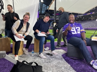 SynergyFilms's tweet photo. Behind the scenes with our team and @NBCSports for the production of their 2022 Thanksgiving Open before the game between The Vikings and Patriots on Thanksgiving night. Check out behind the scenes content below! 

#synergyfilms #SNF #Thanksgiving #NBC #NBCSports #Football #NFL https://t.co/Gzr8oKBlXD