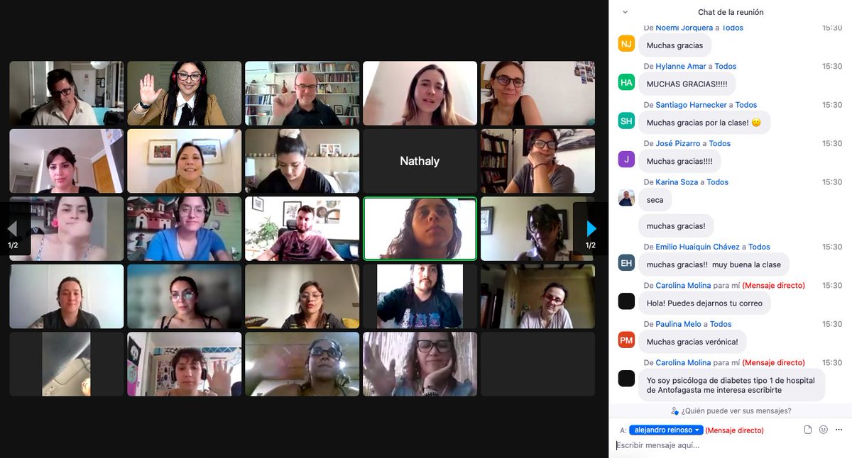 Clase de Trauma y Duelo desde el #psicointensivismo para el #diplomado de Trauma y Duelo de la #PUC; es un diplomado presencial, por lo tanto agradezco tener la oportunidad de a pesar a estar en otro país, poder contribuir de todas maneras 💚. #EscuelaDePsicologíaUC 💙