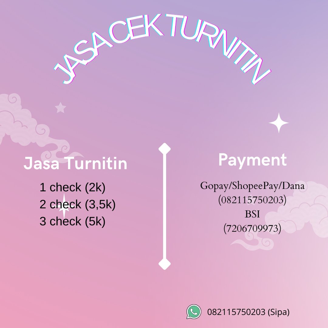 Sunstudy27's tweet image. bisaa ke aku ya kak, 2k/file no repo juga.. Pengerjaan 3-5 menit😍