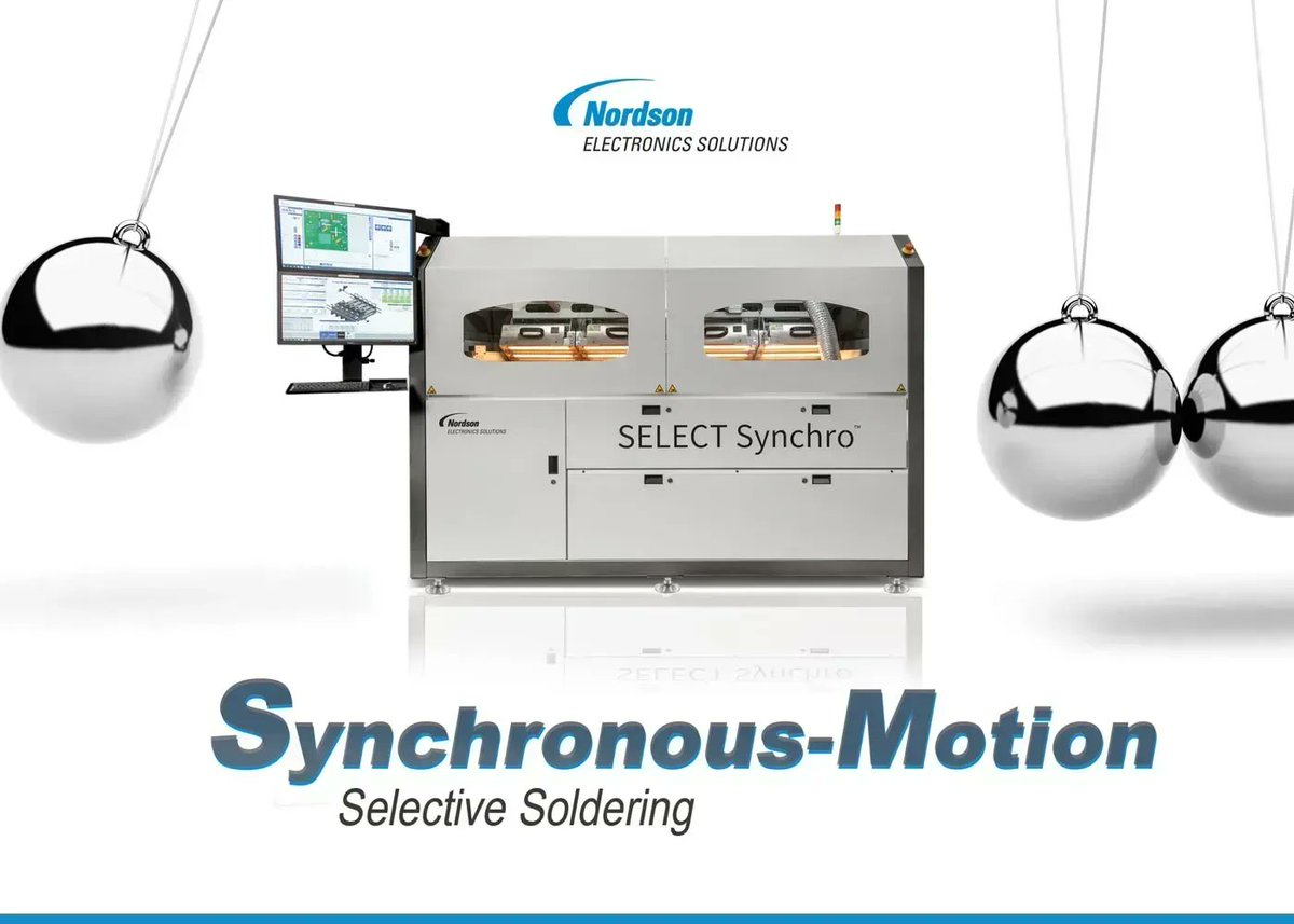 NordsonASYMTEK's tweet photo. Transform your selective soldering with the new SELECT Synchroโข system using unique synchronous motion. Boosts throughput 20-40% in a 60% smaller footprint, improving cost of ownership and flexibility. https://t.co/2vHVZSL4j3
#selectivesoldering #electronicsmanufacturing https://t.co/b02RHLCDak