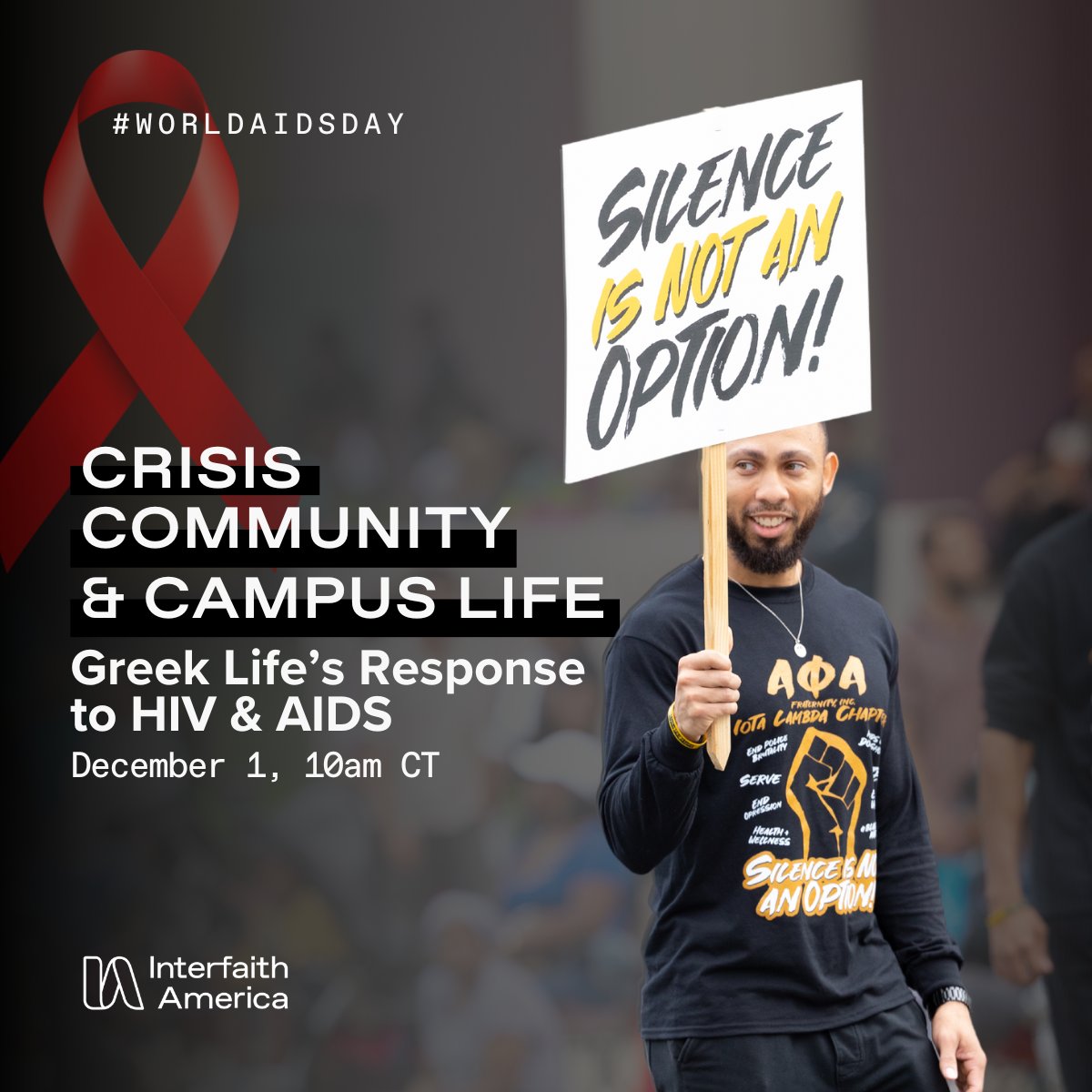 kolbeylenn's tweet photo. In commemoration of World AIDS Day, I am excited to be joining @InterfaithUSA for a conversation exploring the critical role of Greek-letter organizations in the fight against HIV and AIDS.

Register to join us here: https://t.co/xmbGEHtZa8 https://t.co/ixBcSDt5xW