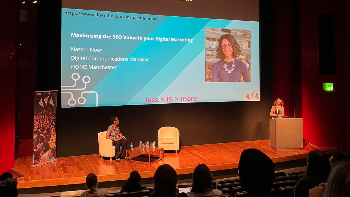 we_are_hdk's tweet photo. Thanks to Nazma Noor from @HOME_mcr for providing insight into the world of SEO today and sharing some practical advice and tips for maximising its value! 🙌 @amadigital #DigiDay2022 https://t.co/ju7QQovN2e