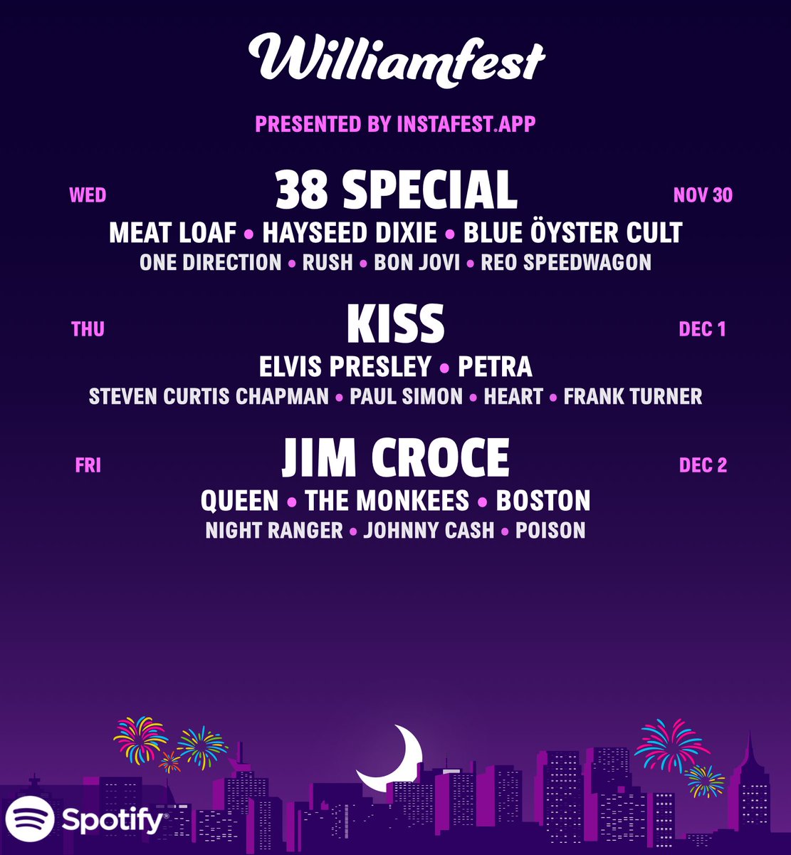 lantern97's tweet image. Check out my music festival lineup! May be a bit difficult to get some of these acts! LOL