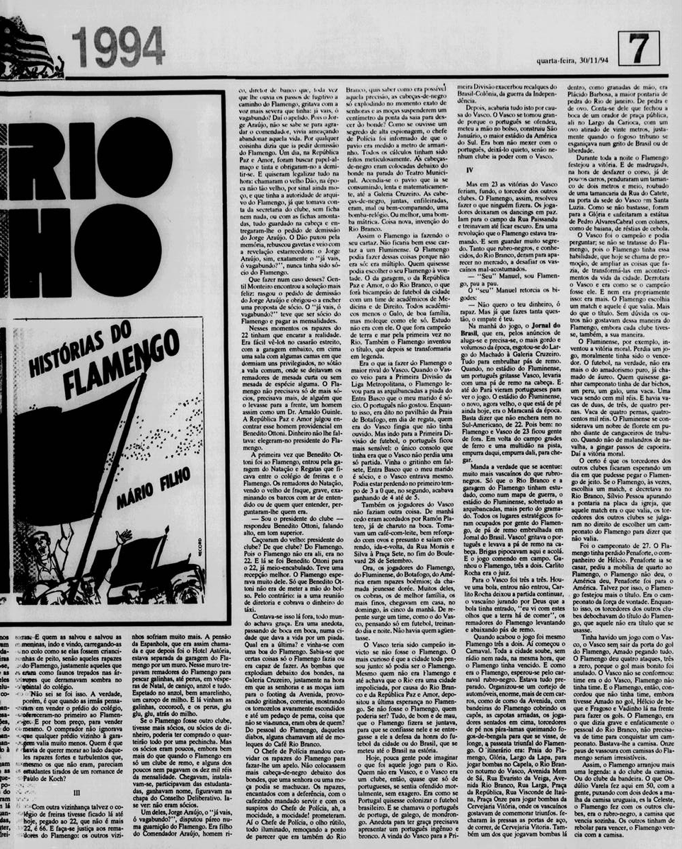 flahistoria's tweet photo. 30/11/1994 #flahistoria
[📰 @jornaldsports - Caderno Especial]

MÁRIO FILHO

#Fla127 https://t.co/8O3JZFIKv6