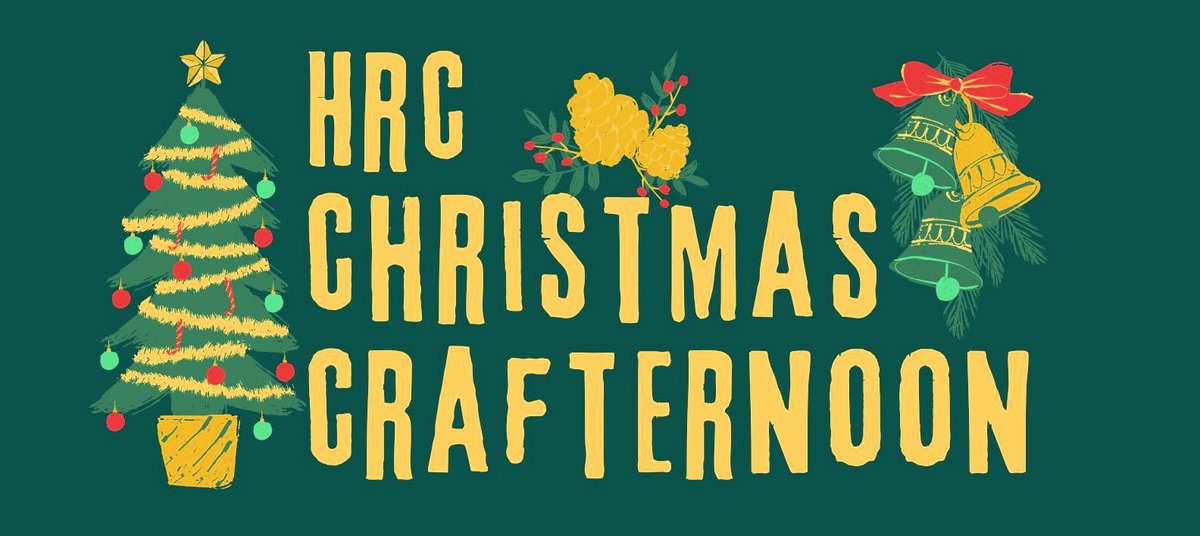 It's that time of year again... The HRC Christmas Crafternoon! Join us in creating decorations for our HRC Christmas tree! Open to all Arts and Humanities Staff & Postgrads. When: Tuesday 6th December, 14:00-15:30 Where: BS/008 (Berrick Saul Building Ground Floor)