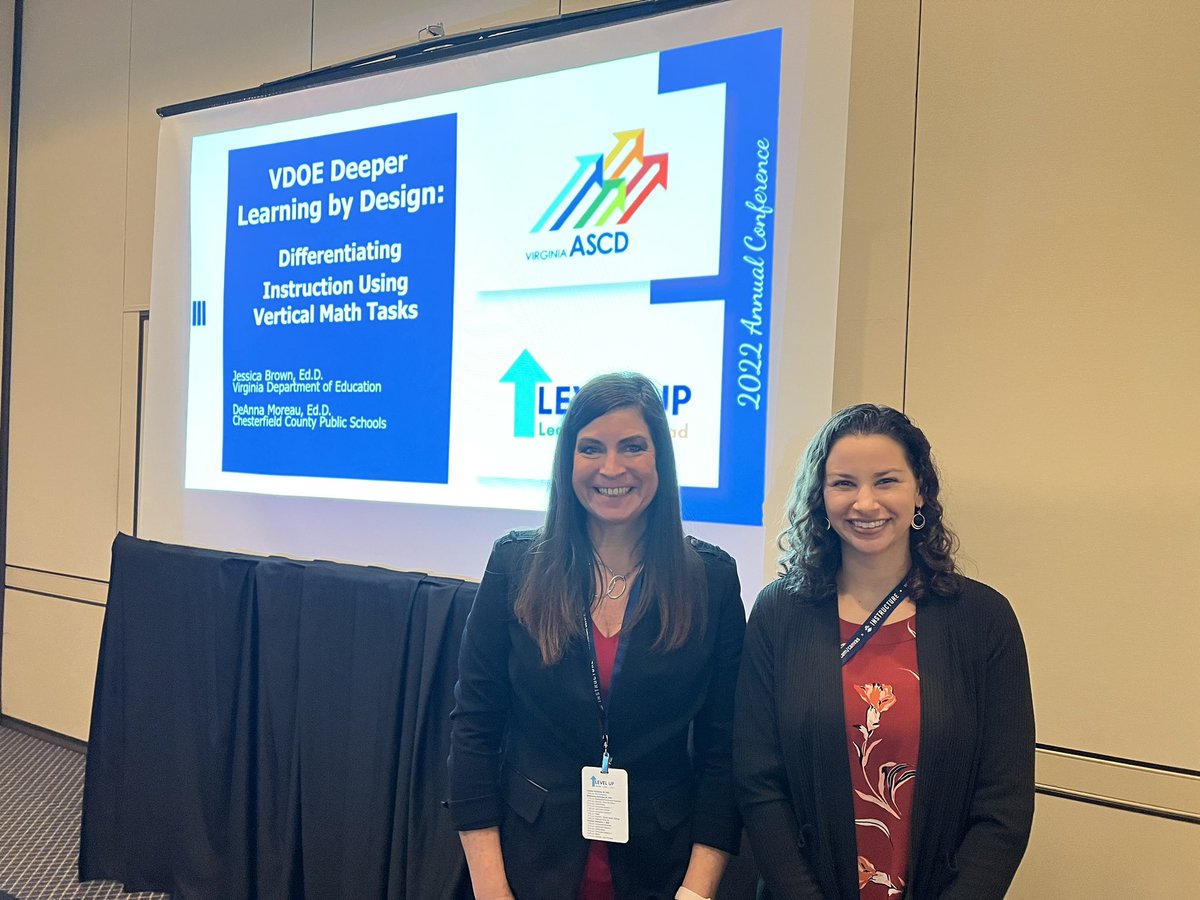 Deanna (@moreaudeanna) on Twitter photo So excited to present about our newly developed VDOE asynchronous math course-Deeper Learning by Design: Differentiating Instruction using Vertical Math Tasks K-12! Thank you #VASCD2022 for the opportunity to present to VA leaders! #VASCD #elevate <a href="/CCPS_MathK5/">CCPS Elementary Mathematics</a> So excited to present about our newly developed VDOE asynchronous math course-Deeper Learning by Design: Differentiating Instruction using Vertical Math Tasks K-12! Thank you #VASCD2022 for the opportunity to present to VA leaders! #VASCD #elevate <a href="/CCPS_MathK5/">CCPS Elementary Mathematics</a>