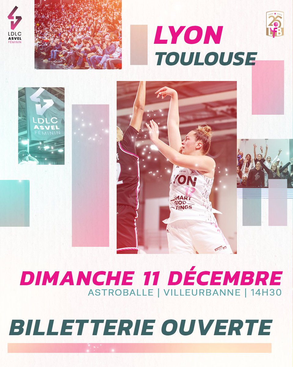 #TeamASVEL Dimanche 11 déc., double dose de basket à l'Astroballe !
▪️<a href="/ASVEL_Feminin/">LDLC ASVEL Féminin</a> 🆚 <a href="/TMB_Basket/">Toulouse Métropole Basket</a> à 14h30
▪️<a href="/LDLCASVEL/">LDLC ASVEL</a> 🆚 <a href="/ParisBasketball/">Paris Basketball</a> à 18h30

🎁 Pour tout achat avant dimanche 4 déc. pour l'un des deux matchs, bénéficiez d'une réduction pour le 2ème match !