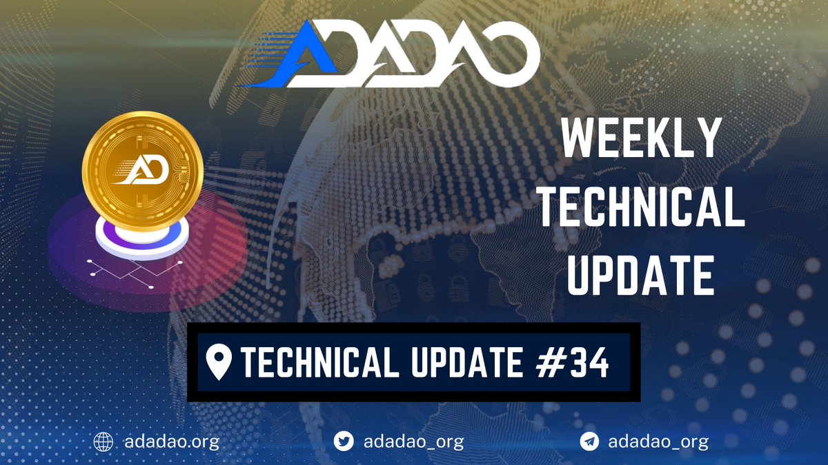 Hurrah! Here is our weekly update. 🔔

📅28/11/2022
🧾Technical Update 3⃣4⃣

Read here➡️ adadao.org/technical-upda…

#Adadao #Cardano #BuildingOnCardano #CardanoCommunity  #Testnetsoon 
<a href="/InputOutputHK/">Input Output</a> <a href="/cardence_io/">Cardence</a>