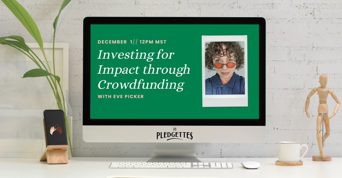 aboutcities's tweet photo. The Pledgettes is a financial community for values-driven women. On December 1 they will learn about #impact in #realestate, with Eve Picker! Get your ticket with code MyFavMoneyTopic for 50% off! https://t.co/TSelqJOoDS https://t.co/DmeogNFJBv
