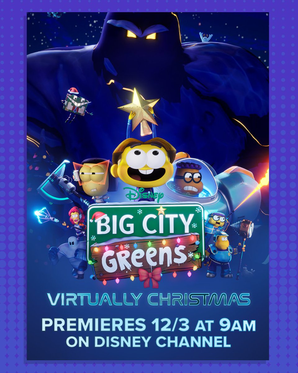 DisneyTVA's tweet photo. A very festive bingo bango to all who celebrate 🎄 Catch the all-new holiday episode of #BigCityGreens this Saturday at 9a on @DisneyChannel! https://t.co/PedBqReXHM